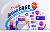 Where can I find websites to create free logos, banners and images or download royalty-free images?